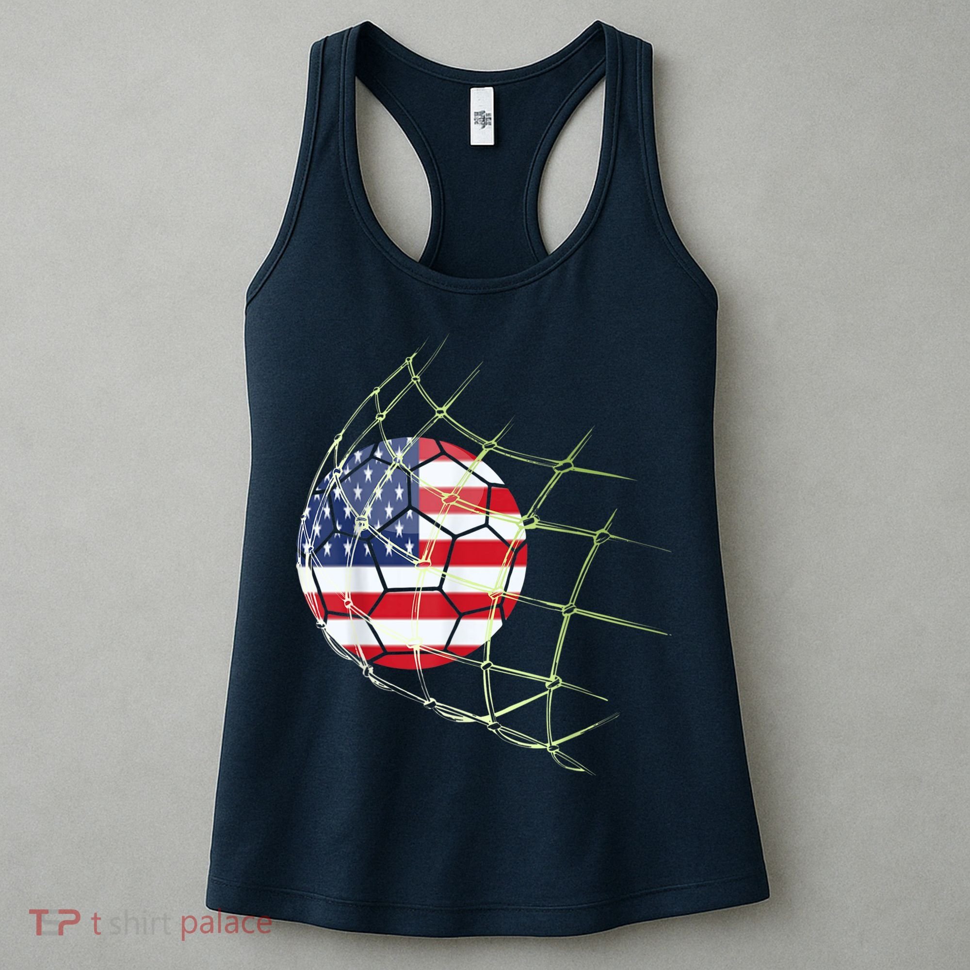 USA  National Team Soccer Jersey 2022 American Ball Flag Women's Tank Top
