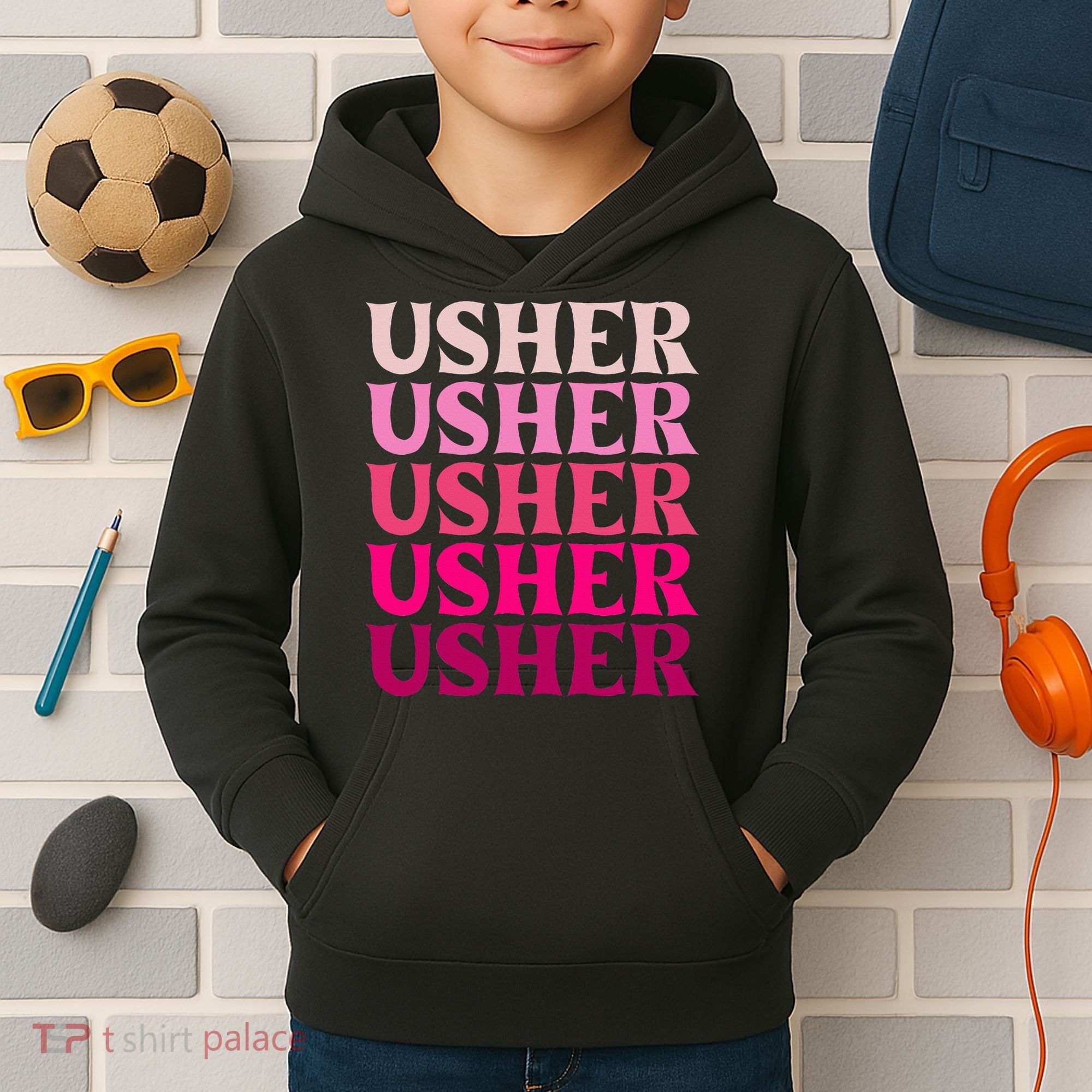 U.S.H.E.R Name Kids Hoodie
