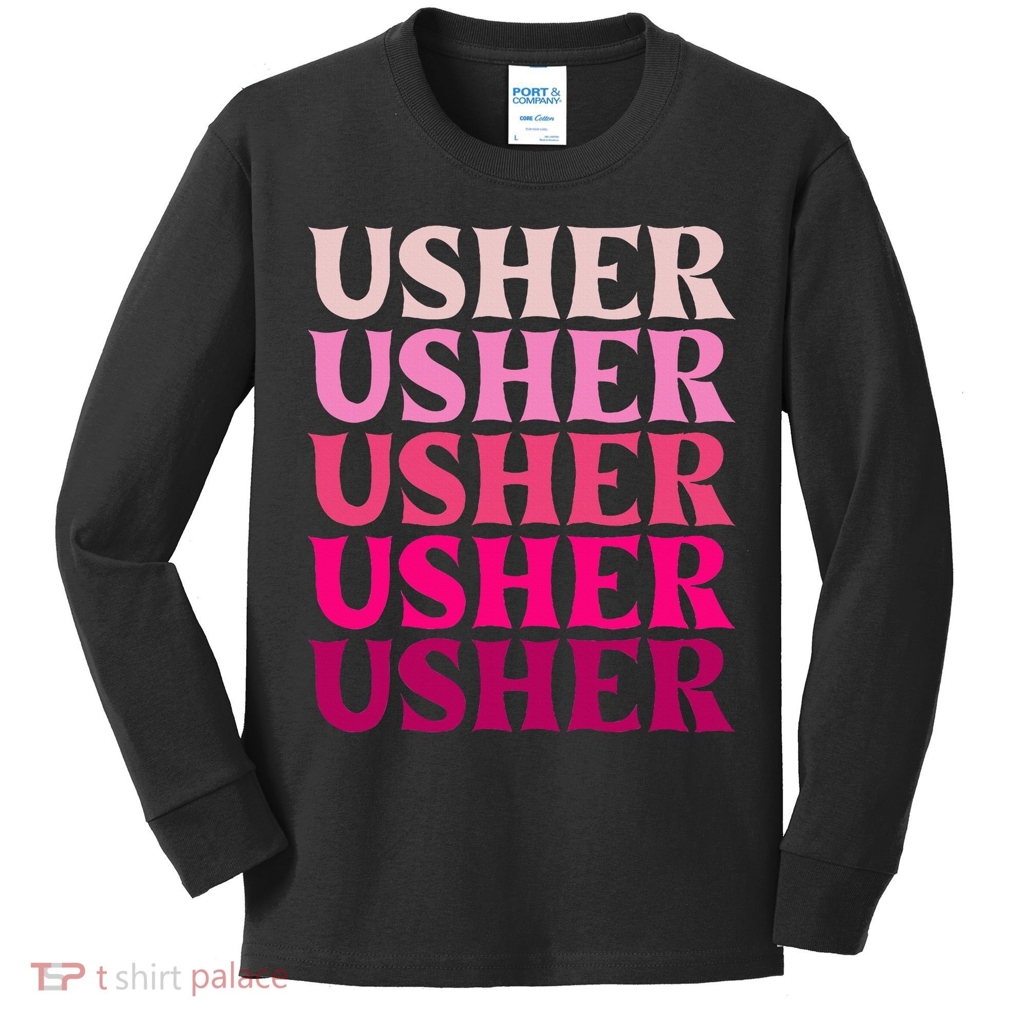 U.S.H.E.R Name Kids Long Sleeve Shirt