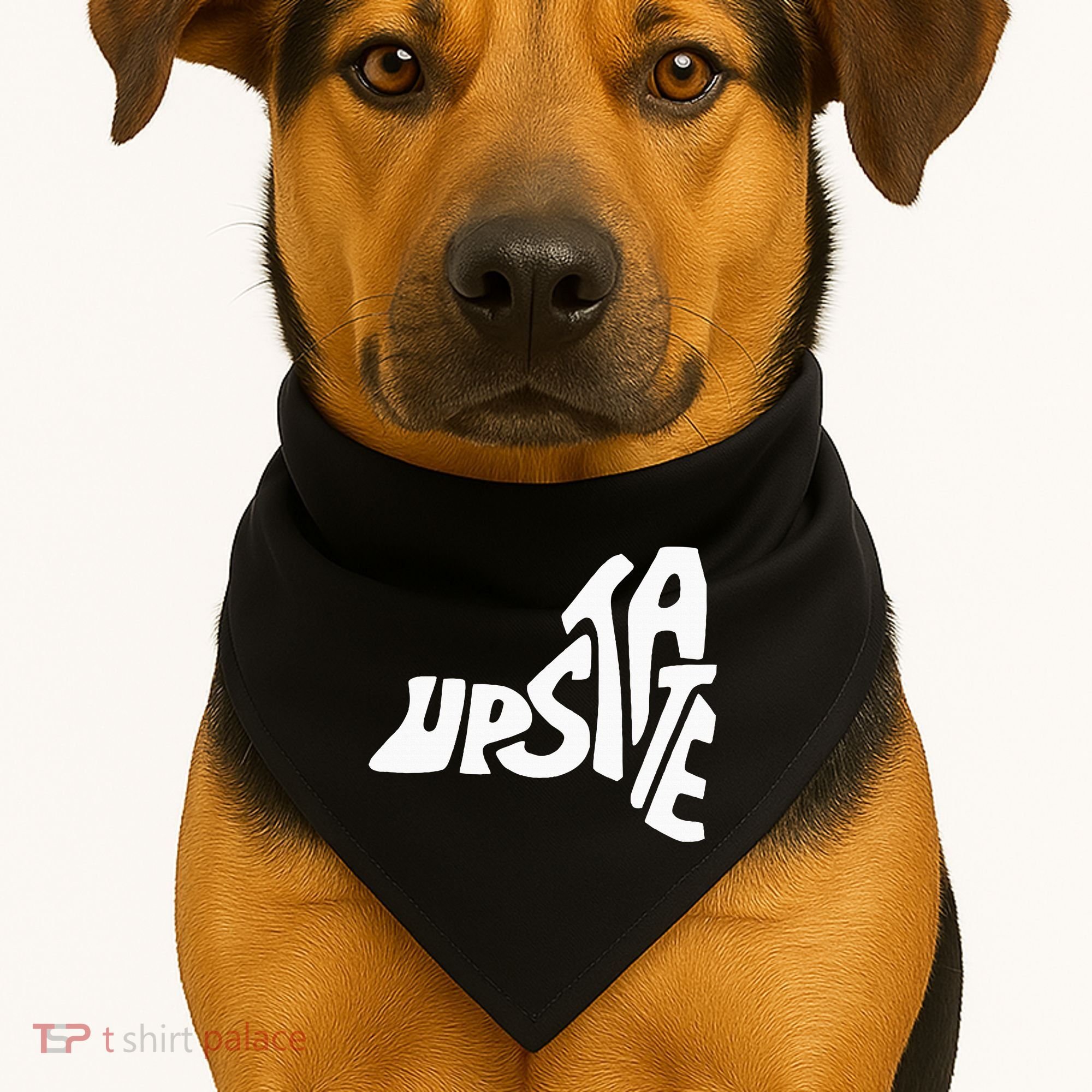 Upstate New York Ny State Shape USA-Made Doggie Bandana