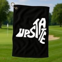 Upstate New York Ny State Shape Golf Towel thumb 1