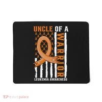 Uncle Of A Leukemia Warrior Awareness Orange USA Flag Mousepad thumb 0