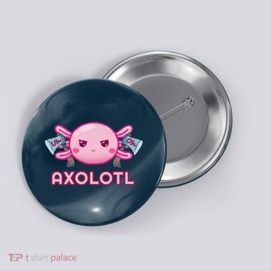 Uh Oh Axolotl Button