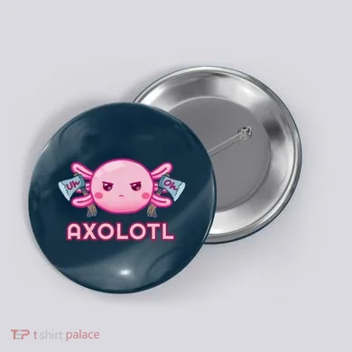 Uh Oh Axolotl Button