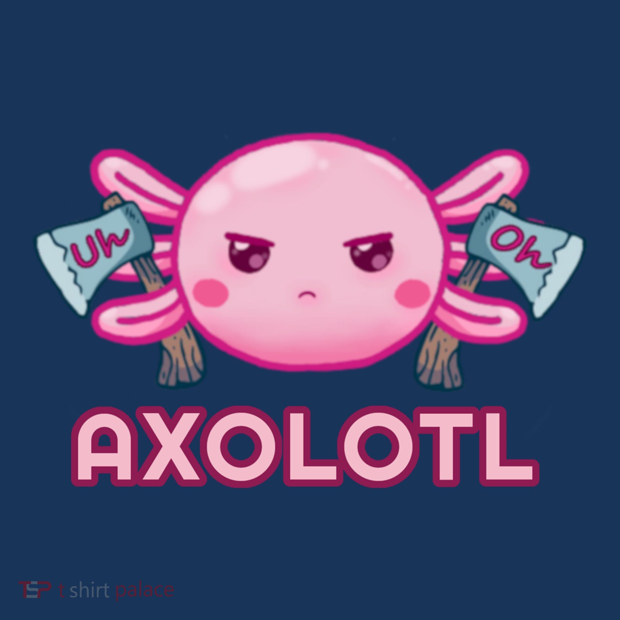 Uh Oh Axolotl Button