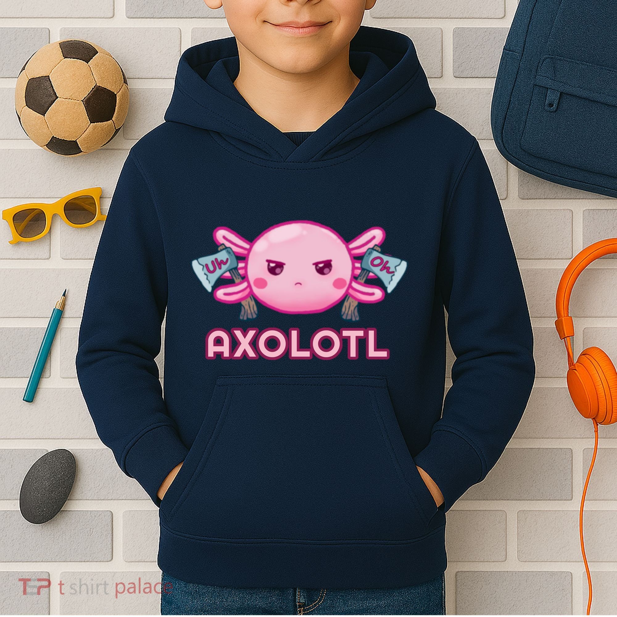 Uh Oh Axolotl Kids Hoodie