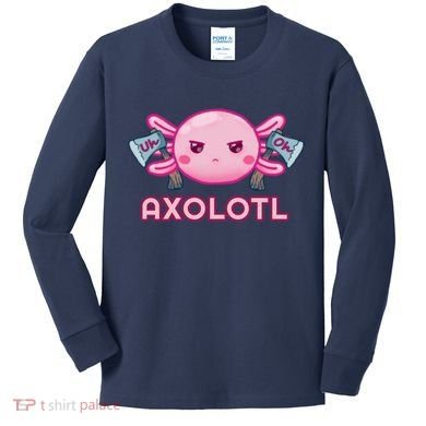 Uh Oh Axolotl Kids Long Sleeve Shirt