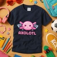 Uh Oh Axolotl Kids T-Shirt thumb 3