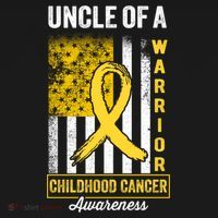 Uncle Of A Warrior Childhood Cancer Awareness Gold Us Flag Cool Gift Women's Hoodie thumb 2