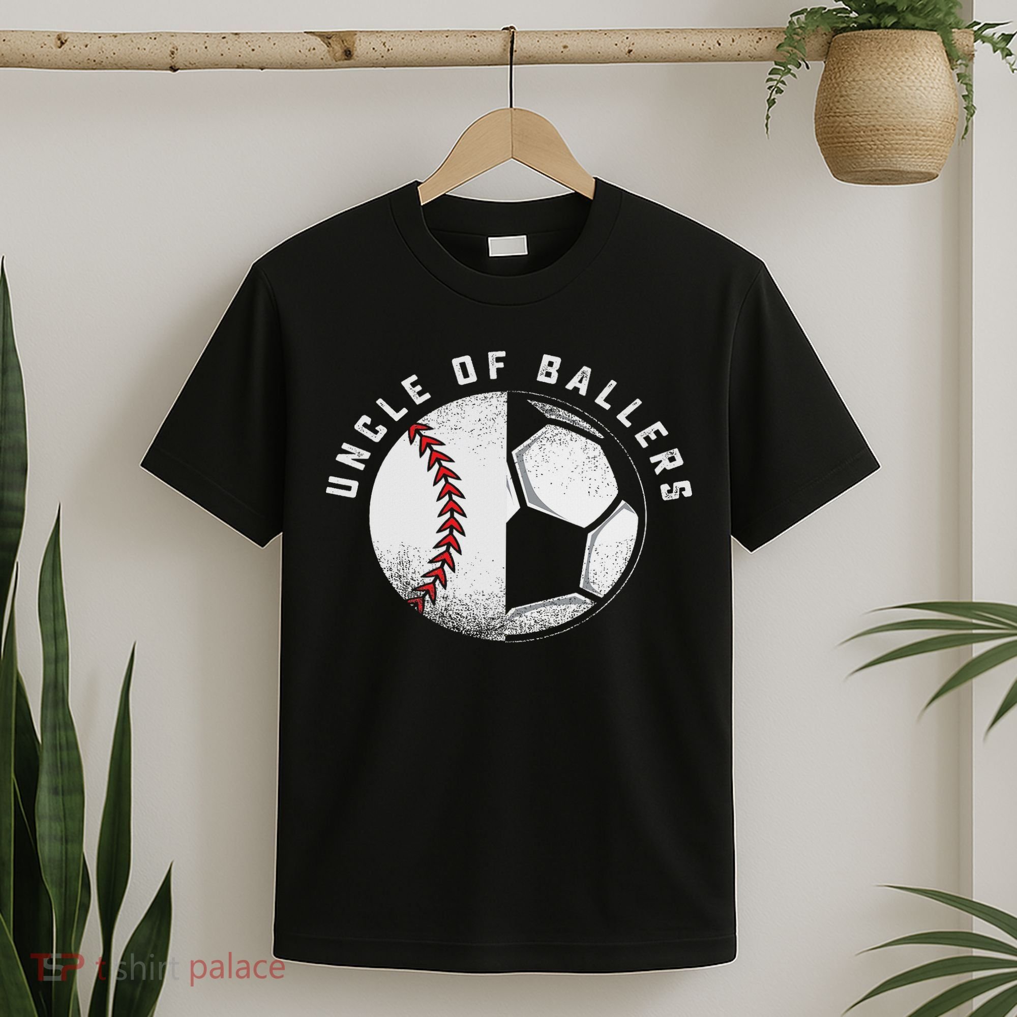 Uncle Of Ballers Nephew Baseball Niece Soccer Player Team T-Shirt