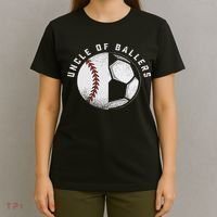Uncle Of Ballers Nephew Baseball Niece Soccer Player Team T-Shirt thumb 4