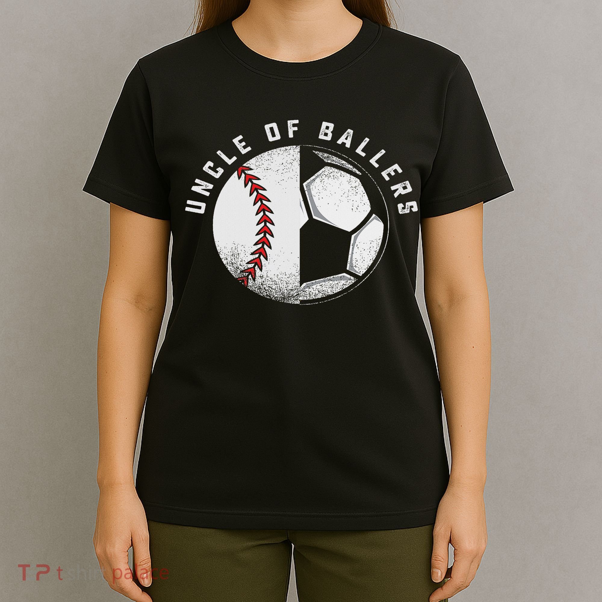 Uncle Of Ballers Nephew Baseball Niece Soccer Player Team T-Shirt