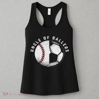 Uncle Of Ballers Nephew Baseball Niece Soccer Player Team Women's Tank Top thumb 3