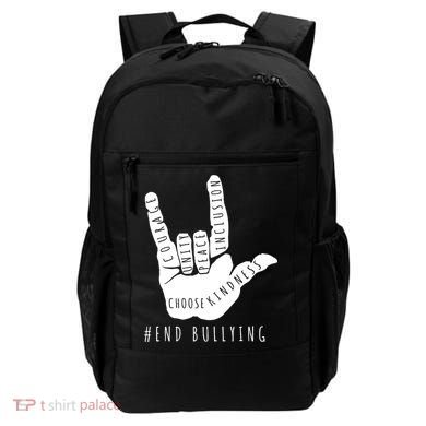 Unity Orange Day End Bullying Love Sign Language Backpack