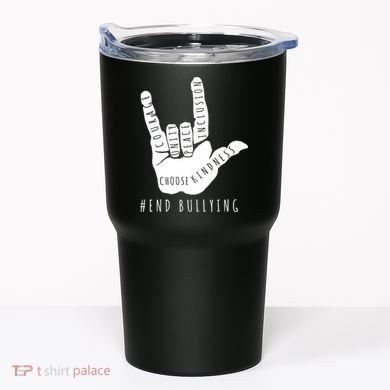 Unity Orange Day End Bullying Love Sign Language Tumbler