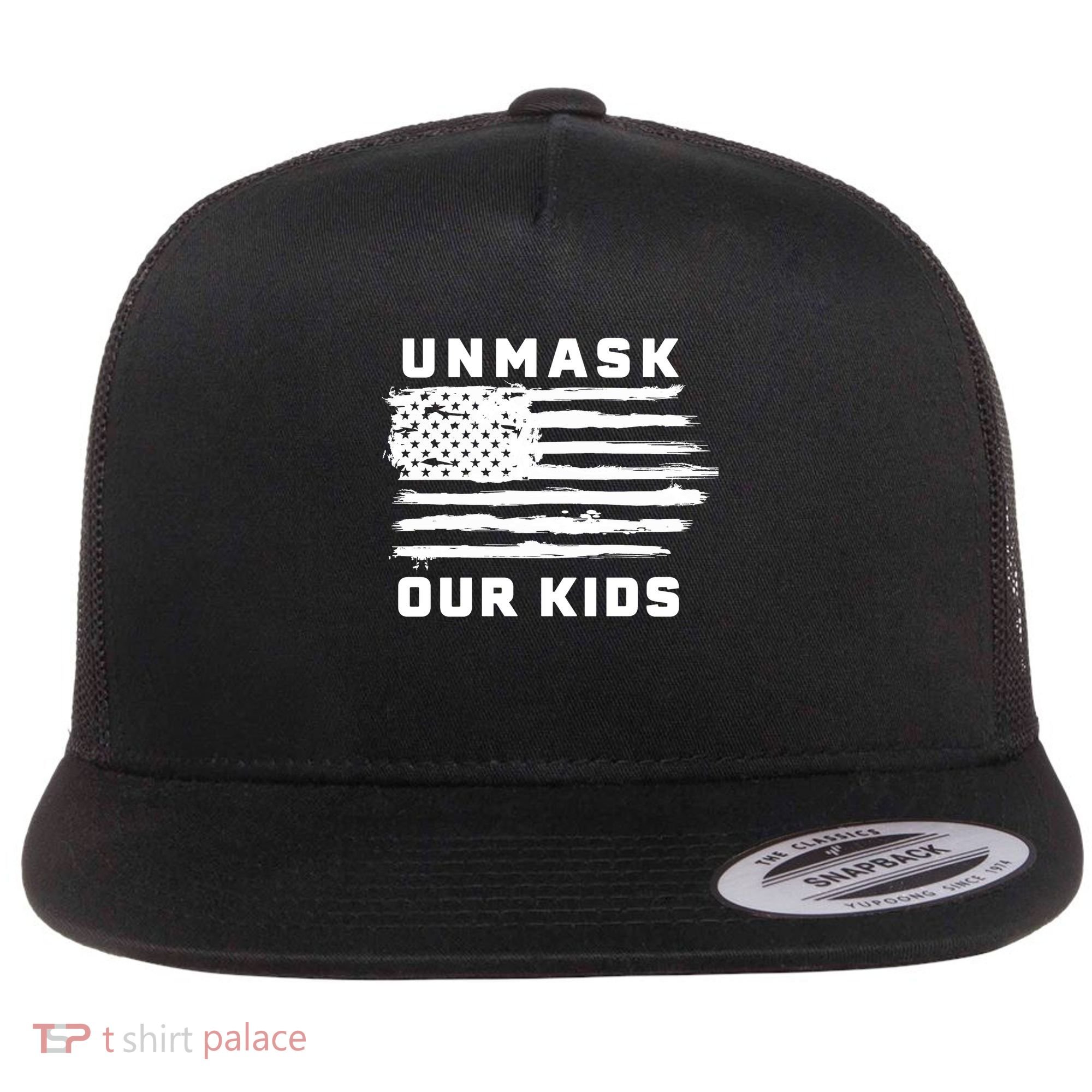 Unmask Our Kids Flat Bill Trucker Hat