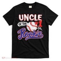 Uncle Of Rookie 1st Baseball Birthday Party Theme Matching T-Shirt thumb 0