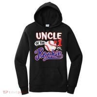 Uncle Of Rookie 1st Baseball Birthday Party Theme Matching Women's Hoodie thumb 0