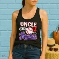 Uncle Of Rookie 1st Baseball Birthday Party Theme Matching Women's Tank Top thumb 2