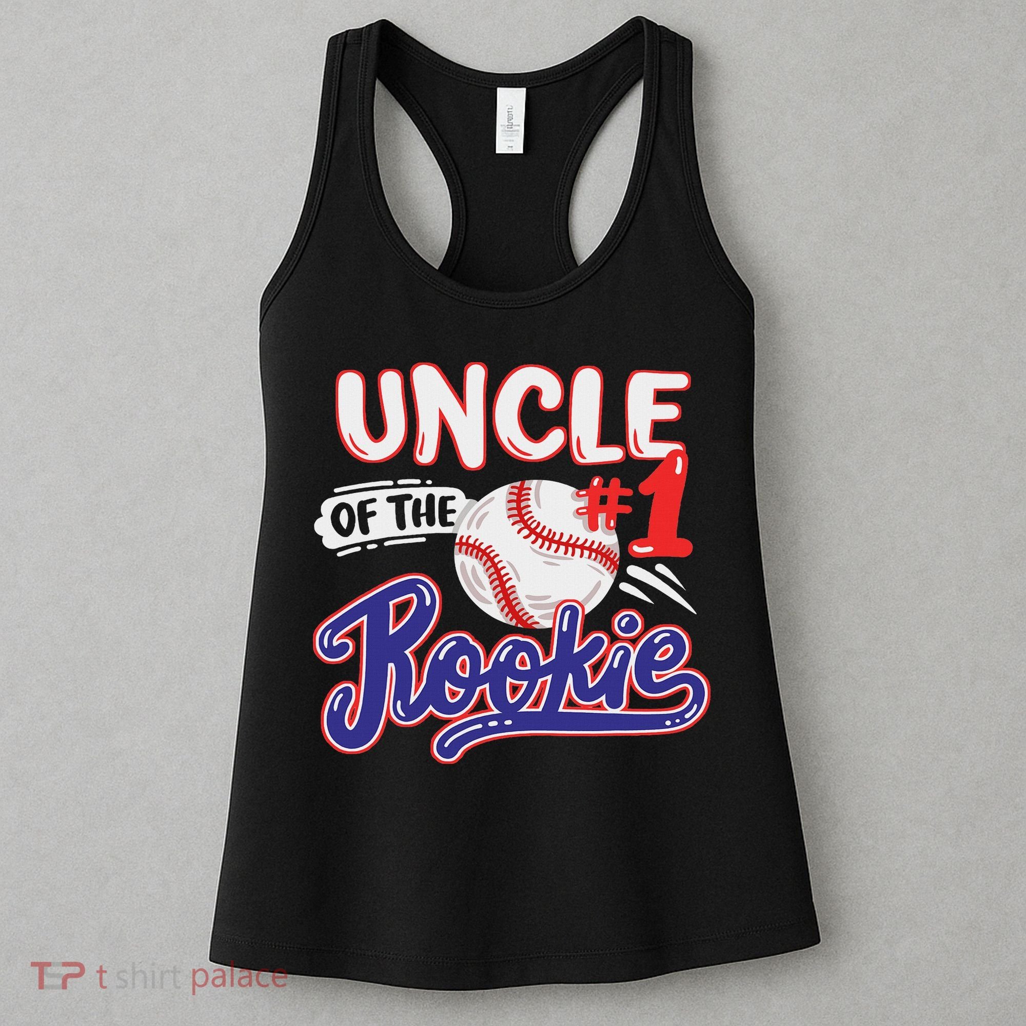 Uncle Of Rookie 1st Baseball Birthday Party Theme Matching Women's Tank Top
