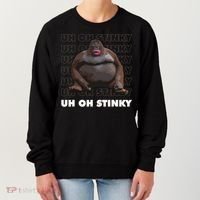 Uh Oh Stinky Poop Meme Funny Monkey Women's Sweatshirt thumb 0