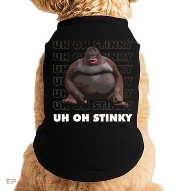Uh Oh Stinky Poop Meme Funny Monkey Doggie Tank