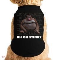 Uh Oh Stinky Poop Meme Funny Monkey Doggie Tank thumb 0