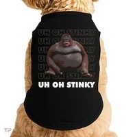 Uh Oh Stinky Poop Meme Funny Monkey Doggie Tank thumb 0