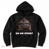 Uh Oh Stinky Poop Meme Funny Monkey Hoodie thumb 0