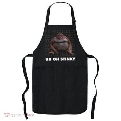 Uh Oh Stinky Poop Meme Funny Monkey Apron