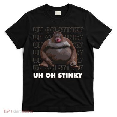 Uh Oh Stinky Poop Meme Funny Monkey T-Shirt