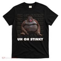 Uh Oh Stinky Poop Meme Funny Monkey T-Shirt thumb 0