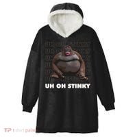 Uh Oh Stinky Poop Meme Funny Monkey Hooded Wearable Blanket thumb 0