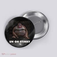 Uh Oh Stinky Poop Meme Funny Monkey Button thumb 0