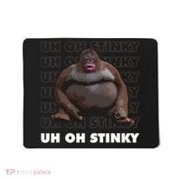 Uh Oh Stinky Poop Meme Funny Monkey Mousepad thumb 0