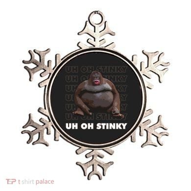 Uh Oh Stinky Poop Meme Funny Monkey Ornament