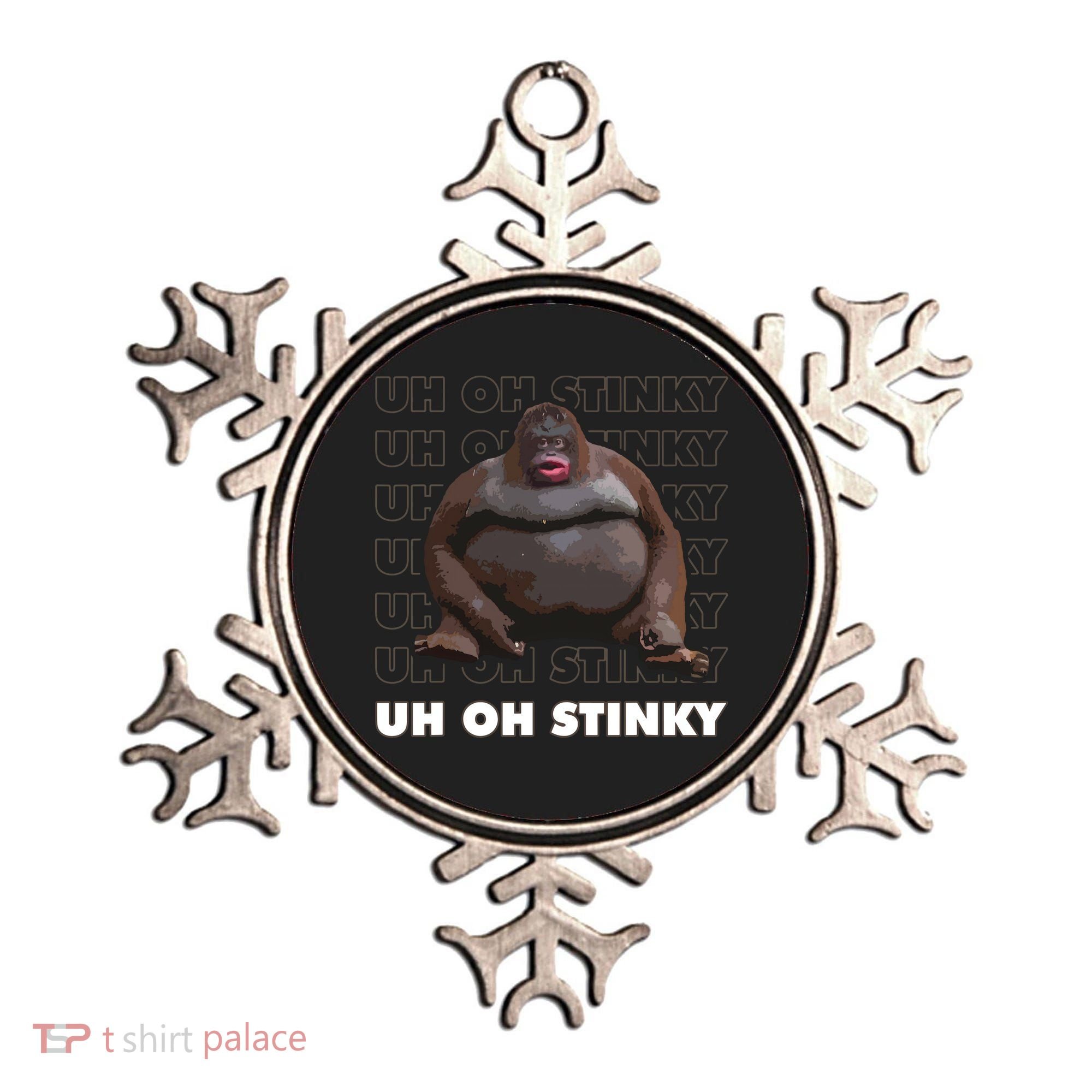 Uh Oh Stinky Poop Meme Funny Monkey Ornament