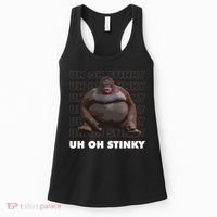 Uh Oh Stinky Poop Meme Funny Monkey Women's Tank Top thumb 0