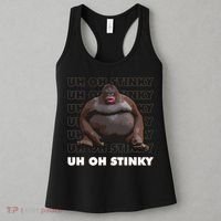 Uh Oh Stinky Poop Meme Funny Monkey Women's Tank Top thumb 3