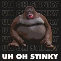 Uh Oh Stinky Poop Meme Funny Monkey Baby Bodysuit thumb 2