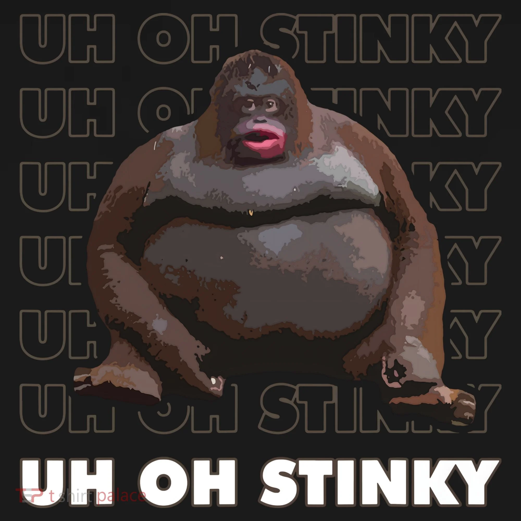 Uh Oh Stinky Poop Meme Funny Monkey Baby Bodysuit
