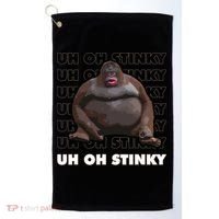 Uh Oh Stinky Poop Meme Funny Monkey Golf Towel thumb 0
