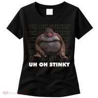 Uh Oh Stinky Poop Meme Funny Monkey Women's T-Shirt thumb 0