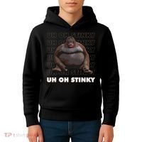 Uh Oh Stinky Poop Meme Funny Monkey Kids Hoodie thumb 4