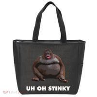 Uh Oh Stinky Poop Meme Funny Monkey Tote Bag thumb 0