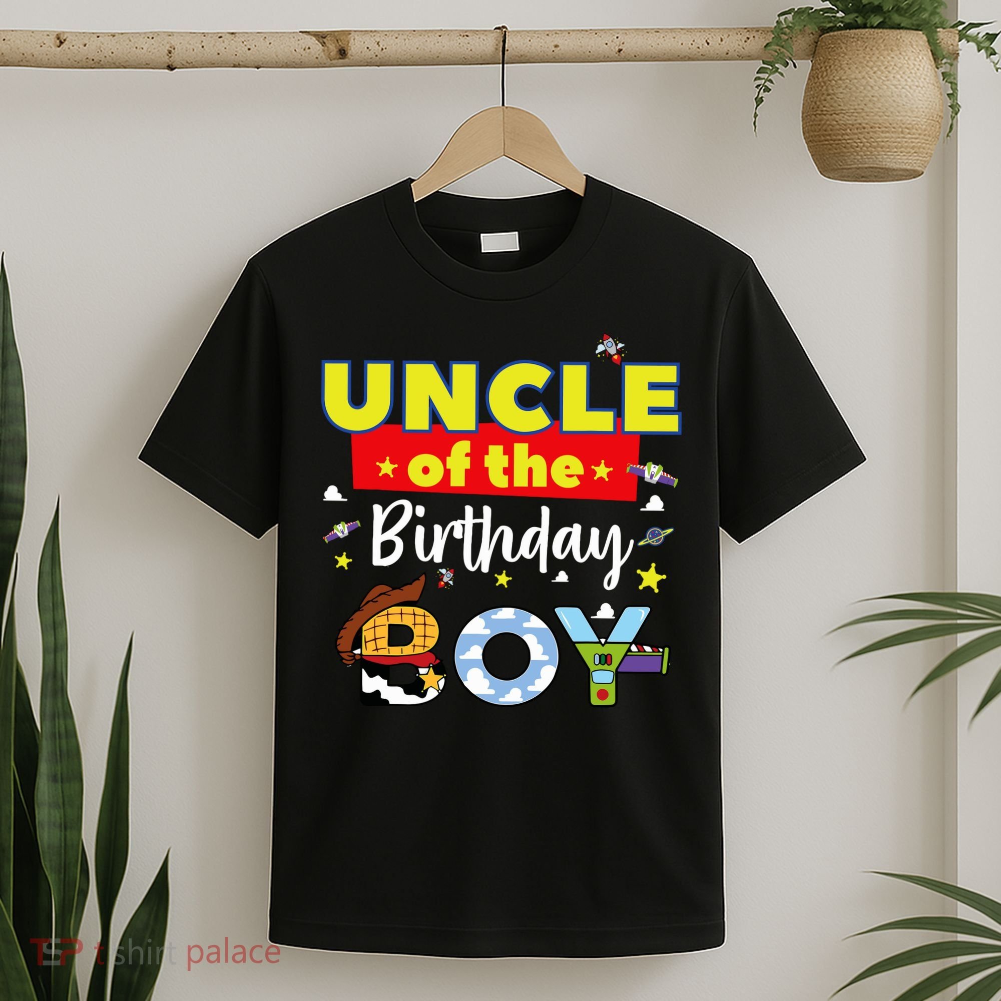 Uncle Of The Birthday Boy Toy Familly Matching Story T-Shirt