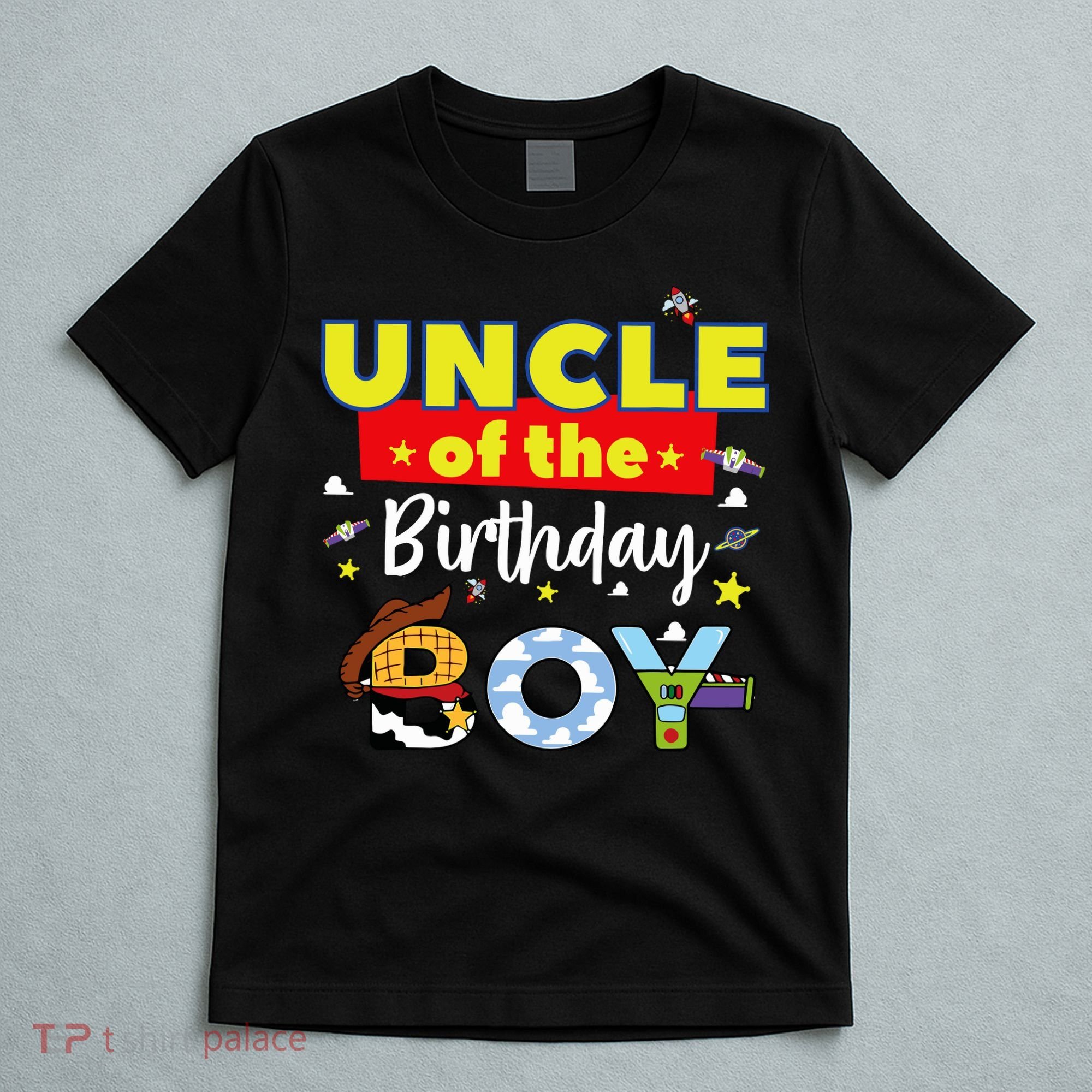 Uncle Of The Birthday Boy Toy Familly Matching Story T-Shirt