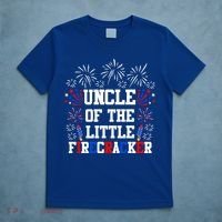 Uncle Of The Little Firecracker Funny Gift 4th Of July Birthday Gift T-Shirt thumb 5