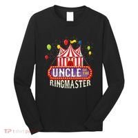 Uncle Of The Birthday Ringmaster Kids Circus Party Long Sleeve Shirt thumb 0