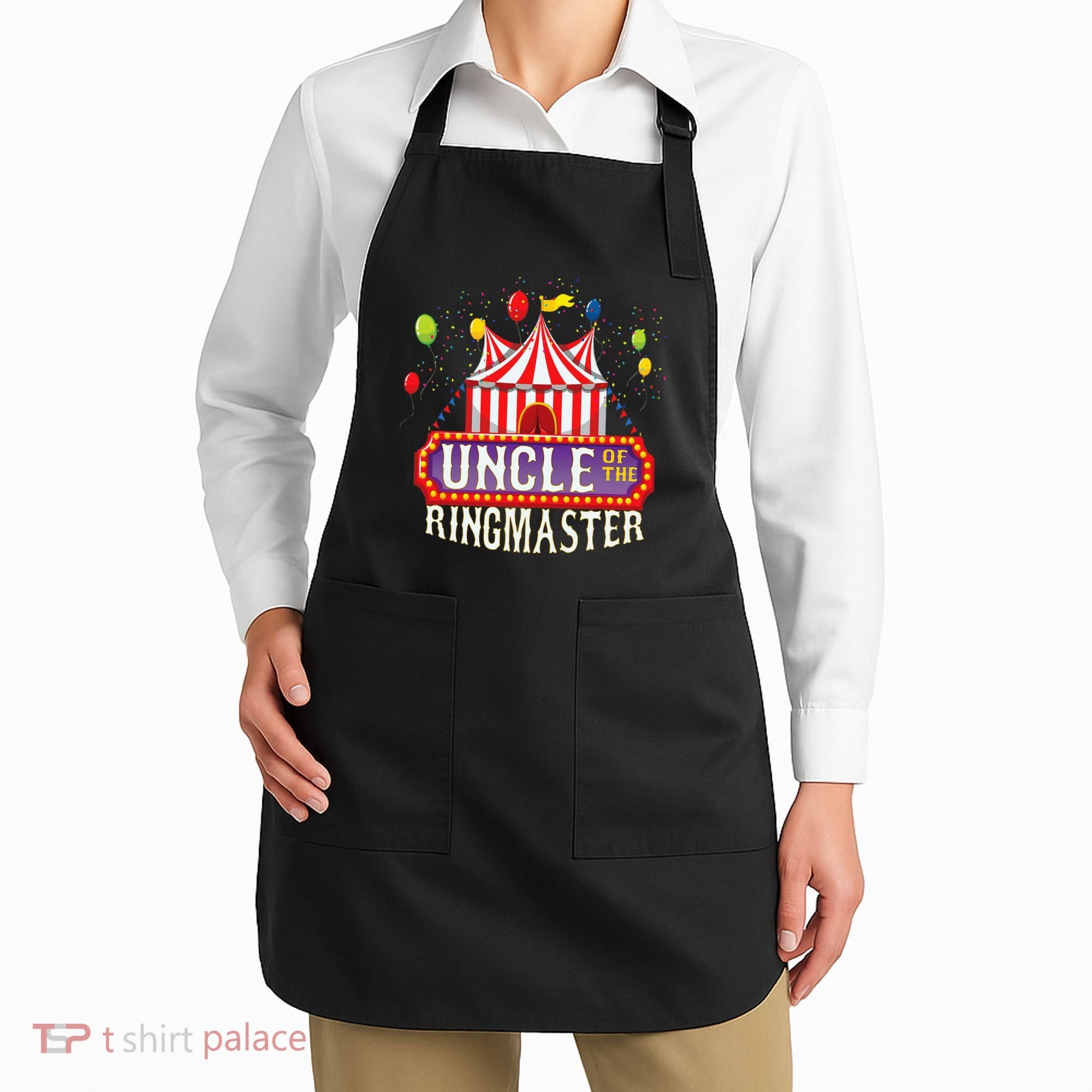 Uncle Of The Birthday Ringmaster Kids Circus Party Apron